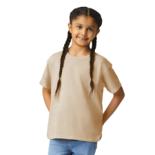 GILDAN GIB3000 körkötött rövid ujjú pamut gyerek póló, Sand-M gyerek póló