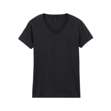 GILDAN GIL64V00-EX rövid ujjú V-nyakú softstyle Női póló Black-2XL női póló