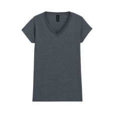 GILDAN GIL64V00-EX rövid ujjú V-nyakú softstyle Női póló Dark Heather-S női póló