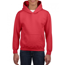GILDAN Gyerek kapucnis pulóver Gildan GIB18500 Heavy Blend™ Youth Hooded Sweatshirt -M, Red gyerek pulóver, kardigán