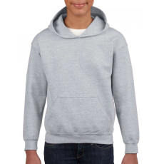 GILDAN Gyerek kapucnis pulóver Gildan GIB18500 Heavy Blend™ Youth Hooded Sweatshirt -M, Sport Grey