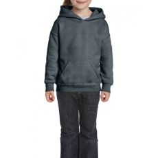 GILDAN Gyerek kapucnis pulóver Gildan GIB18500 Heavy Blend Youth Hooded Sweatshirt -XL, Dark Heather