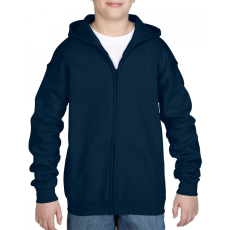 GILDAN Gyerek kapucnis pulóver Gildan GIB18600 Heavy Blend™ Youth Full Zip Hooded Sweatshirt -XS, Navy