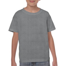 GILDAN Gyerek póló Rövid ujjú Gildan Heavy Cotton Youth T-Shirt - XS (140/152), Heather grafitszürke