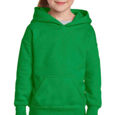 GILDAN Gyerek Pulóver Kapucnis Hosszú ujjú Gildan Heavy Blend Youth Hooded Sweat - S (116/128), Ír zöld