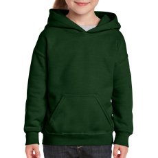 GILDAN kapucnis gyerek pulóver, GIB18500, Forest Green-L