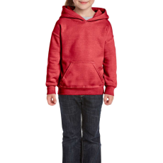 GILDAN kapucnis gyerek pulóver, GIB18500, Heather Sport Scarlet Red-XL