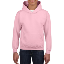 GILDAN Kapucnis gyerekpulóver kenguruzsebbel, Gildan GIB18500, Light Pink-M gyerek pulóver, kardigán