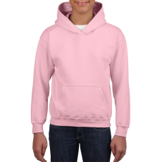 GILDAN Kapucnis gyerekpulóver kenguruzsebbel, Gildan GIB18500, Light Pink-XL