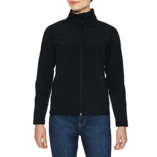 GILDAN Karcsúsított softshell cipzáros női dzseki, Gildan GILSS800, Black-4XL női dzseki, kabát