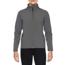 GILDAN Karcsúsított softshell cipzáros női dzseki, Gildan GILSS800, Charcoal-XL női dzseki, kabát