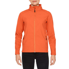 GILDAN Karcsúsított softshell cipzáros női dzseki, Gildan GILSS800, Orange-3XL