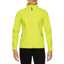 GILDAN Karcsúsított softshell cipzáros női dzseki, Gildan GILSS800, Safety Green-2XL női dzseki, kabát