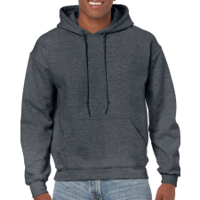 GILDAN Kenguru zsebes kapucnis pulóver, Gildan GI18500, Dark Heather-3XL férfi pulóver, kardigán
