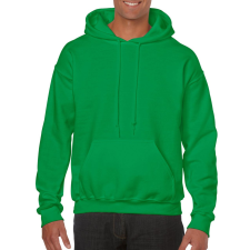 GILDAN Kenguru zsebes kapucnis pulóver, Gildan GI18500, Irish Green-S férfi pulóver, kardigán
