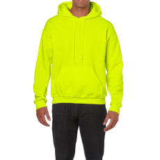 GILDAN Kenguru zsebes kapucnis pulóver, Gildan GI18500, Safety Green-M
