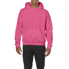 GILDAN Kenguru zsebes kapucnis pulóver, Gildan GI18500, Safety Pink-S férfi pulóver, kardigán
