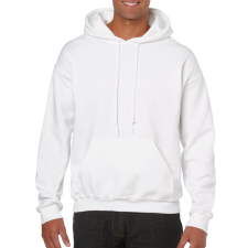 GILDAN Kenguru zsebes kapucnis pulóver, Gildan GI18500, White-5XL férfi pulóver, kardigán