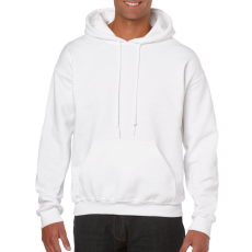 GILDAN Kenguru zsebes kapucnis pulóver, Gildan GI18500, White-L