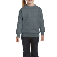 GILDAN Kereknyakú gyerekpulóver, Gildan GIB18000, Dark Heather-L