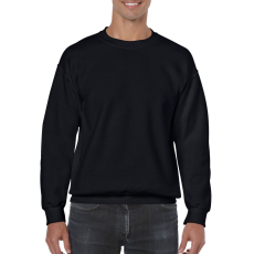 GILDAN Kereknyakú körkötött pulóver, Gildan GI18000, Black-2XL