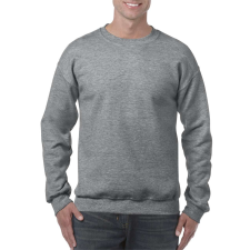 GILDAN Kereknyakú körkötött pulóver, Gildan GI18000, Graphite Heather-2XL férfi pulóver, kardigán
