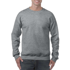 GILDAN Kereknyakú körkötött pulóver, Gildan GI18000, Graphite Heather-XL
