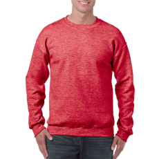 GILDAN Kereknyakú körkötött pulóver, Gildan GI18000, Heather Sport Scarlet Red-M