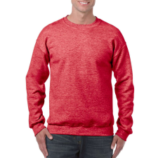 GILDAN Kereknyakú körkötött pulóver, Gildan GI18000, Heather Sport Scarlet Red-XL férfi pulóver, kardigán