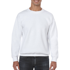 GILDAN Kereknyakú körkötött pulóver, Gildan GI18000, White-4XL férfi pulóver, kardigán
