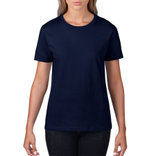 GILDAN Kereknyakú rövid ujjú női póló, Gildan GIL4100, Navy-XL női póló
