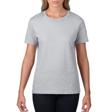 GILDAN Kereknyakú rövid ujjú női póló, Gildan GIL4100, RS Sport Grey-S női póló