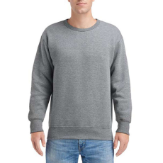 GILDAN Kereknyakú unisex pulóver, Gildan GIHF000, Graphite Heather-S