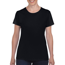 GILDAN Kerknyakú karcsusított női póló, Gildan GIL5000, Black-2XL női póló