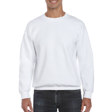 GILDAN Környakas unisex prémium pulóver, Gildan GI12000, White-M férfi pulóver, kardigán