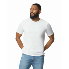 GILDAN Modern oldalvarrott rövid ujjú kereknyakú póló, Gildan GI980, White-L