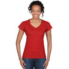 GILDAN Női póló Gildan GIL64V00 Softstyle® v-nyakú póló -L, Red női póló