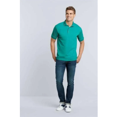 GILDAN Póló (Gildan Dryblend) férfi galléros unisex, light blue, S