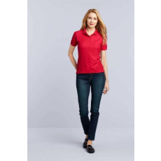 GILDAN Póló (Gildan Dryblend) női galléros női (65%poliészter 35%pamut) rs sport grey, M
