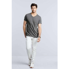 GILDAN Póló (Gildan Softstyle) férfi v-nyakú férfi (100%pamut) white, XL