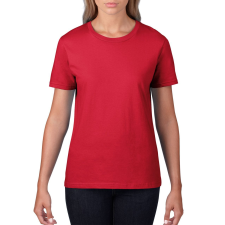 GILDAN Premium Cotton® női póló (red, S) női póló