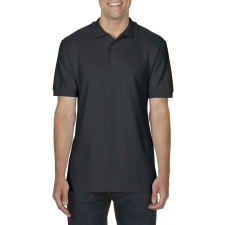 GILDAN Prémium dupla piké kötésű galléros férfi póló, Gildan GI85800, Black-3XL férfi póló