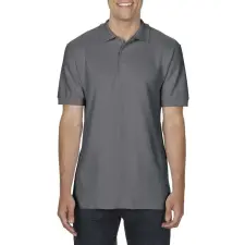 GILDAN Prémium dupla piké kötésű galléros férfi póló, Gildan GI85800, Charcoal-2XL férfi póló