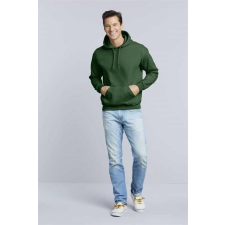 GILDAN Pulóver (Gildan Dryblend) kapucnis unisex (50%pamut 50%poliészter) safety green, L munkaruha