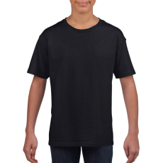 GILDAN Rövid ujjú Softstyle gyerekpóló, Gildan GIB64000, Black-XS