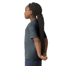 GILDAN Rövid ujjú Softstyle gyerekpóló, Gildan GIB64000, Dark Heather-XS gyerek póló