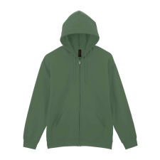 GILDAN Softstlye Midweight cipzáros - kapucnis pulóver GISF600, Military Green-L férfi pulóver, kardigán