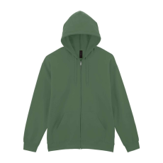 GILDAN Softstlye Midweight cipzáros - kapucnis pulóver GISF600, Military Green-M