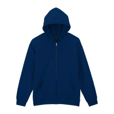 GILDAN Softstlye Midweight cipzáros - kapucnis pulóver GISF600, Navy-2XL