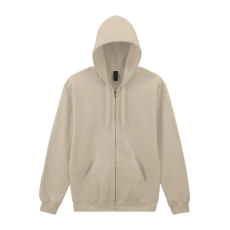 GILDAN Softstlye Midweight cipzáros - kapucnis pulóver GISF600, Sand-3XL